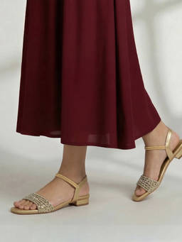 Metro - Women Gold Sandals