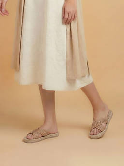 Metro - Women Beige Synthetic Sandals