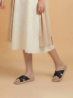 Metro - Women Black Synthetic Sandals