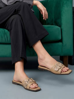 Mochi - Women Beige Casual Flats