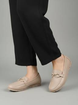 Inc.5 - Women Beige Casual Round Toe Loafers