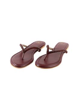 PREET KAUR - Women Burgundy V strap Flats