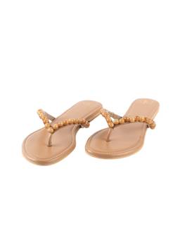 PREET KAUR - Women Beige V strap Flats