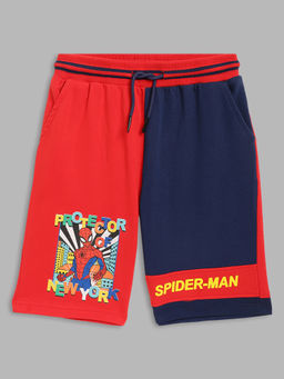 Blue Giraffe - Boys Red Colorblock Regular Fit Shorts