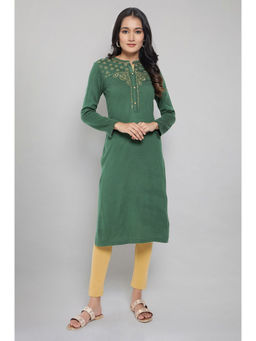 Aurelia - Green Winter Kurta