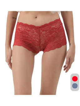 Da Intimo - Multi-Color Multi-Color Lace Mid Waist Boyshorts Panty (Pack of 2)