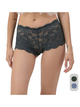 Da Intimo - Multi-Color Multi-Color Lace Mid Waist Boyshorts Panty (Pack of 2)