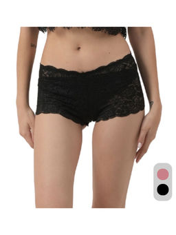 Da Intimo - Multi-Color Multi-Color Lace Mid Waist Boyshorts Panty (Pack of 2)