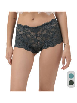 Da Intimo - Multi-Color Multi-Color Lace Mid Waist Boyshorts Panty (Pack of 2)