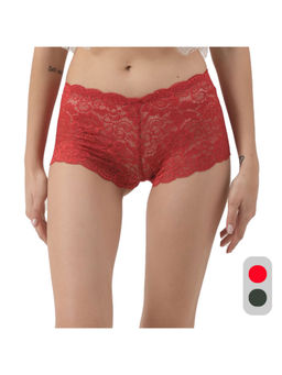 Da Intimo - Multi-Color Multi-Color Lace Mid Waist Boyshorts Panty (Pack of 2)