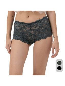 Da Intimo - Multi-Color Multi-Color Lace Mid Waist Boyshorts Panty (Pack of 2)