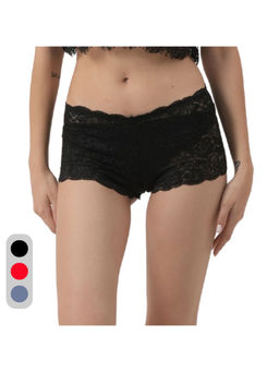 Da Intimo - Multi-Color Multi-Color Lace Mid Waist Boyshorts Panty (Pack of 3)