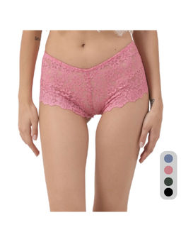 Da Intimo - Multi-Color Multi-Color Lace Mid Waist Boyshorts Panty (Pack of 4)
