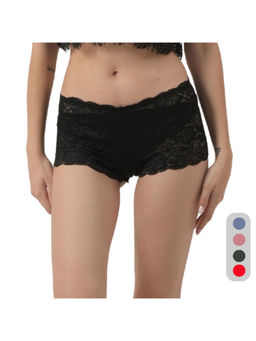 Da Intimo - Multi-Color Multi-Color Lace Mid Waist Boyshorts Panty (Pack of 4)