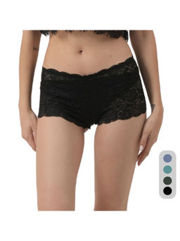 Da Intimo - Multi-Color Multi-Color Lace Mid Waist Boyshorts Panty (Pack of 4)