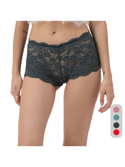 Da Intimo - Multi-Color Multi-Color Lace Mid Waist Boyshorts Panty (Pack of 4)