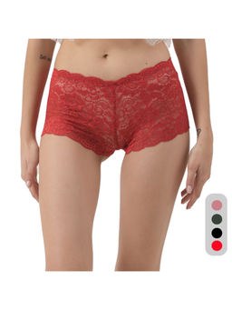 Da Intimo - Multi-Color Multi-Color Lace Mid Waist Boyshorts Panty (Pack of 4)