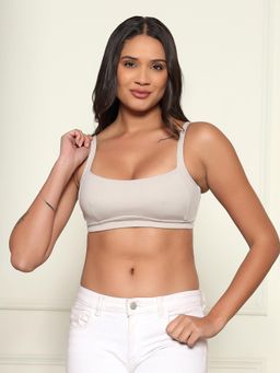 Da Intimo - Grey Full Coverage Cotton Bra With All Day Comfort