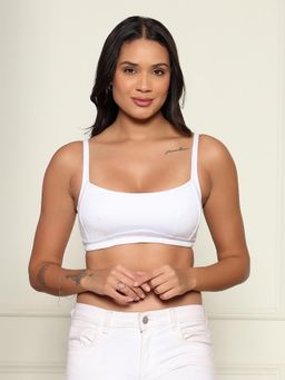 Da Intimo - White Full Coverage Cotton Bra With All Day Comfort
