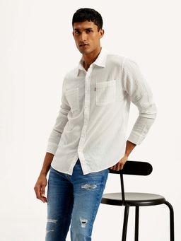 Levi's - White Men's Textured Slim Fit Shirt