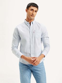 Levi's - Blue Men's Solid Slim Fit Shirt