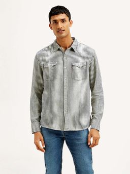 Levi's - White Men's Striped Slim Fit Shirt