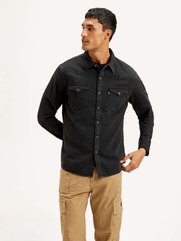 Levi's - Black Men's Solid Slim Fit Shirt