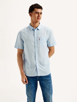 Levi's - Blue Men's Solid Slim Fit Shirt
