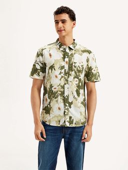 Levi's - Olive Men's Floral Slim Fit Shirt