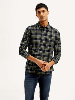 Levi's - Olive Men's Checkered Slim Fit Shirt