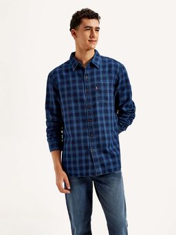 Levi's - Blue Men's Checkered Slim Fit Shirt