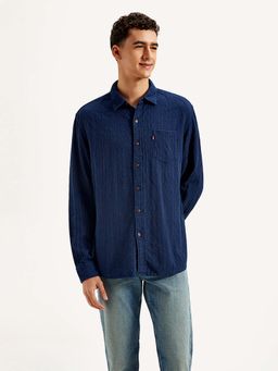 Levi's - Blue Men's Solid Slim Fit Shirt
