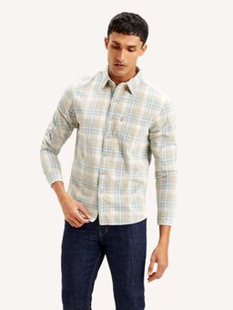 Levi's - Beige Men's Checkered Slim Fit Shirt
