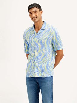Levi's - Blue Men's Abstract Relaxed Fit Shirt