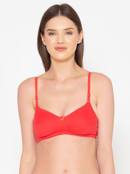 Groversons Paris Beauty - Non-Padded Seamless Everyday T-shirt Bra-Red