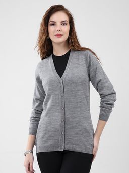 Monte Carlo - Grey Solid Regular Cardigan