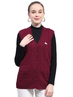 Monte Carlo - Purple Self Design Regular Cardigan