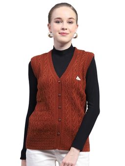 Monte Carlo - Brown Self Design Regular Cardigan