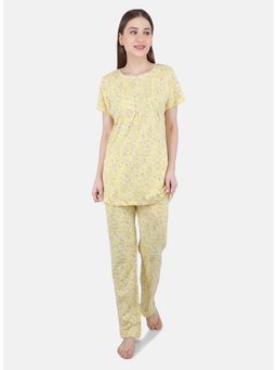 Monte Carlo - Yellow Printed Regular T-Shirt and Pant
