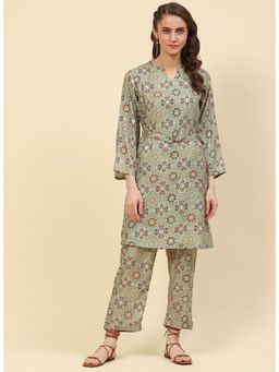 Monte Carlo - Green Printed Regular Tunic and Pant