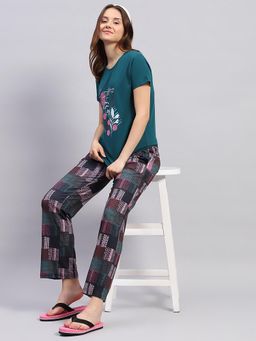 Monte Carlo - Blue Printed Regular T-Shirt and Pant