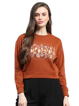 Monte Carlo - Rust Printed Regular Sweatshirt