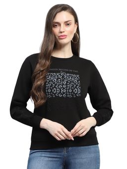 Monte Carlo - Black Printed Regular Sweatshirt