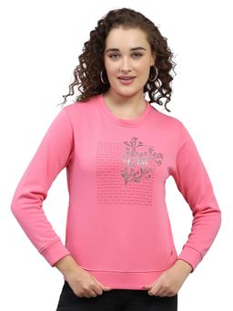 Monte Carlo - Pink Printed Regular Sweatshirt