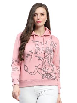 Monte Carlo - Pink Printed Regular Hoodie