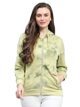 Monte Carlo - Green Printed Regular Hoodie