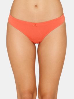 Zivame - Low Rise Thong - Burnt Sienna - Red