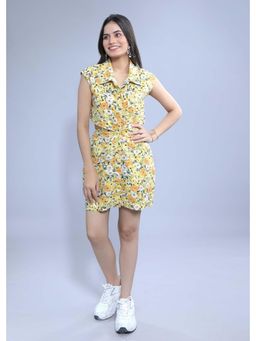 French Theory - Yellow Floral Printed Mini Dress