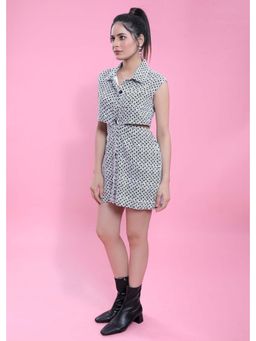 French Theory - White Printed Shift Mini Dress