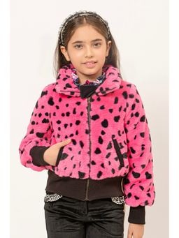 One Friday - Rosewood Animal Print Pink Jacket